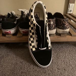 Black and white checkered vans